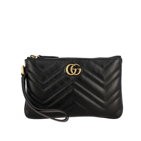 gucci pochette nera|gucci zipper pouch.